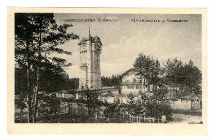 Nr. 98575: Truppenübungsplatz Grafenwöhr. Militärforsthaus und Wasserturm (mit Zensurvermerk 14.02.1916)