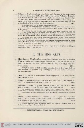 II. The fine arts (Nr.10-25)