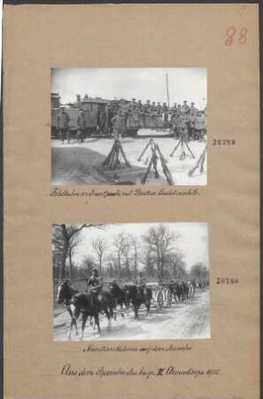 Munitionskolonne auf dem Marsch