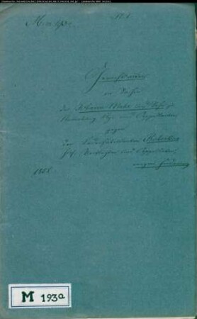 Mahr, Johann zu Naumburg gegen Lohgerber Robertson in Detmold