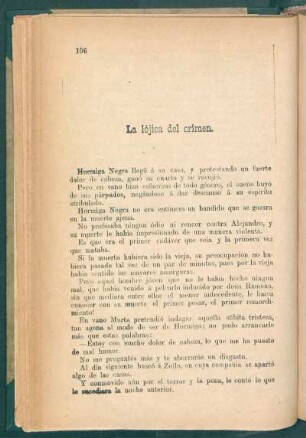 La lójica del crímen.