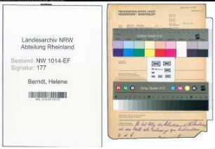 Entnazifizierung Helene Berndt , geb. 16.03.1911 (Berufsberaterin)