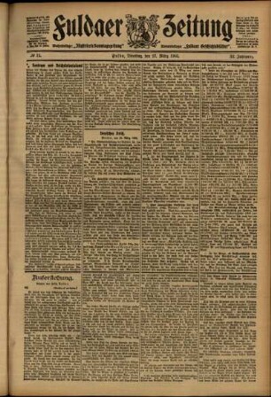Ausgabe vom Dienstag, den 27. März 1906.