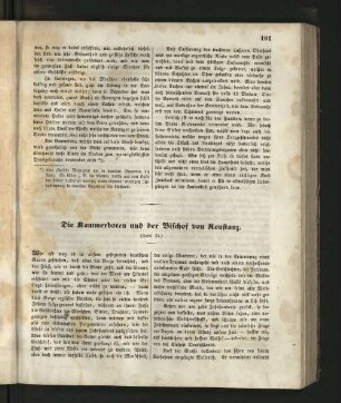 Die Kammerboten und der Bischof von Konstanz.