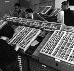 Blick in die Druckwerkstatt der HfG