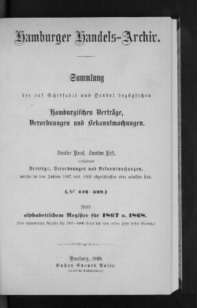 Zweiter Band, zweites Heft