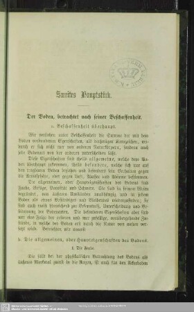 Zweites Hauptstück. Der Boden, betrachtet nach seiner Beschaffenheit