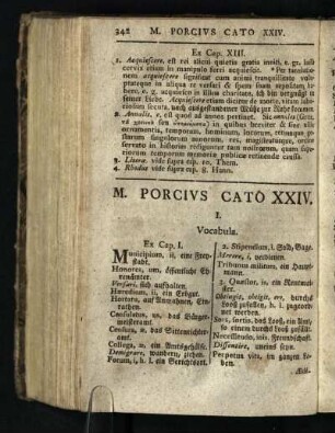 M. Porcivs Cato XXIV.