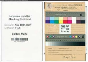 Entnazifizierung Marta Bludau , geb. 08.02.1896 ()