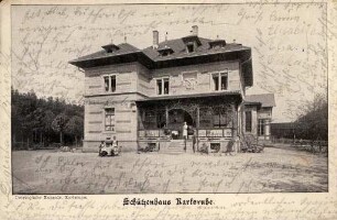 Postkartenalbum. "Schützenhaus Karlsruhe". Schützenhaus
