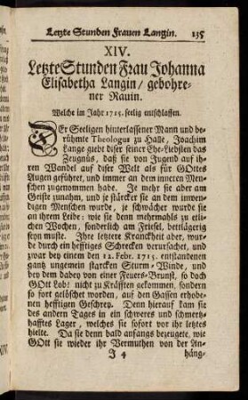 135-145, XIV. Johanna Elisabetha Langin.