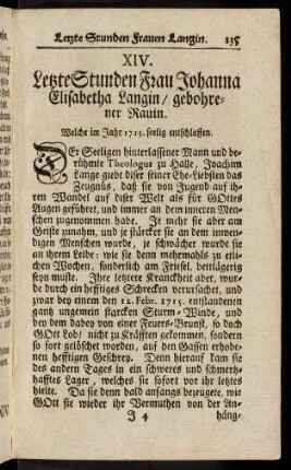 135-145, XIV. Johanna Elisabetha Langin.