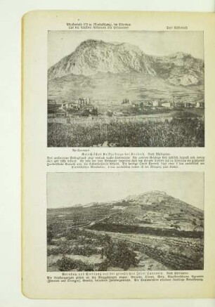 Weinbau und Siedlung auf der griechischen Insel Santorin. Nach Philippson