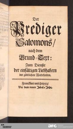 Der Prediger Salomons