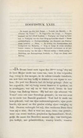 Hoofdstuk XXIII. De komst van den heer lange. Vertrek van Bazoeki ...