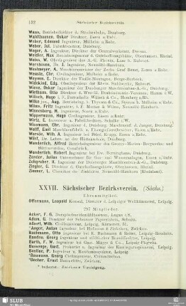 XXVII. Sächsischer Bezirksverein.