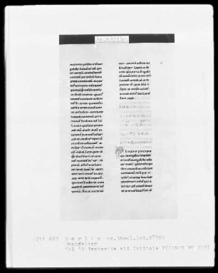 Evangeliar — Initiale P(LURES FUISSE), Folio 10recto