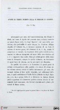 1: Avanzi di tempio incerto della IX regione di Augusto
