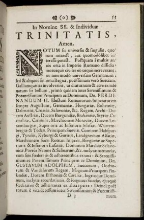 In Nomine SS. & Individuæ Trinitatis, Amen.