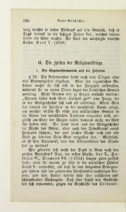II. Die Zeiten der Religionskriege