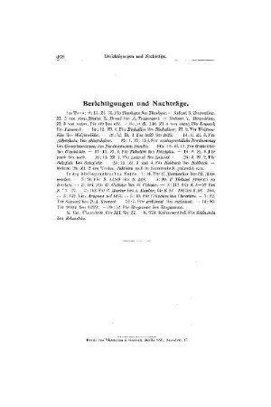 Berichtigungen und Nachträge