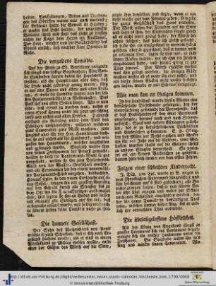 Die vergoltene Comödie. Die honnete Gesellschaft.
