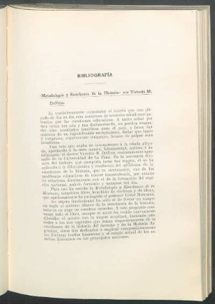 "Metodología y enseñanza de la historia" por Victorio M. Delfino