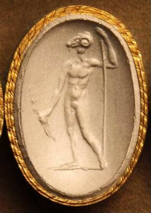 Jupiter Ammon in ganzer Gestalt (Daktyliothek, Das Alterthum nach Lippert und Visconti)