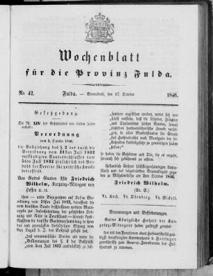 Nr. 42, Ausgabe vom 17. Oktober 1846