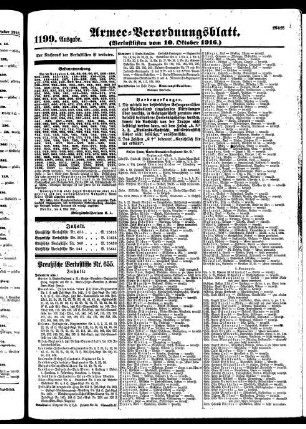 1199.Ausgabe. Dienstag, 10. Oktober 1916