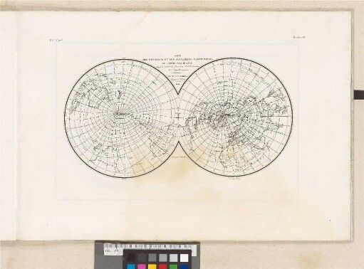 Carte des méridiens et des parallèles magnétiques du globe terrestre.