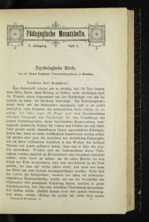 Psychologische Briefe