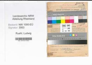 Entnazifizierung Ludwig Ruehl, geb. 04.11.1889 (Angestellter)