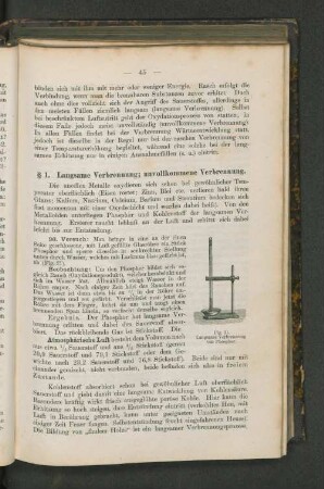 § 1. Langsame Verbrennung; unvollkommene Verbrennung.