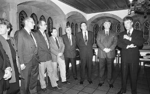 Freiburg im Breisgau: Landtagswahlkampf mit Björn Engholm, Dieter Spöri, Günter Schrempp und Rolf Böhme