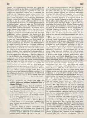 391-393 [Rezension] Florilegium Patristicum tam veteris quam medii aevi auctores complectens ediderunt Bernhardus Geyer et Johannes Zellinger