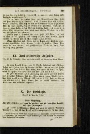 Zwei arithmetische Aufgaben
