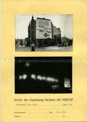 Nationalsozialistische Wahlwerbung zur Reichstagswahl 1932 in Aue