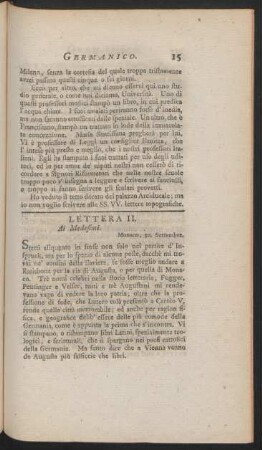 Lettera II. Ai Medesimi
