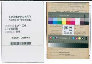 Entnazifizierung Gerhard Thissen , geb. 18.08.1899 (Landwirt)