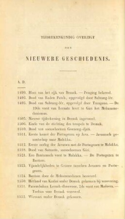 Tijdrekenkundig overzigt der nieuwere geschiedenis