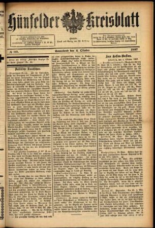 Ausgabe vom Samstag, den 02. Oktober 1897.
