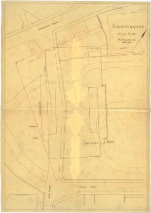 Billing, Hermann; Mülhausen (franz. Mulhouse, Frankreich); Saalbau - Lageplan