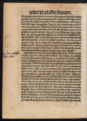 wider die pfaffen schander.