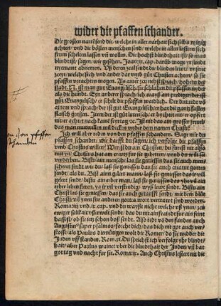 wider die pfaffen schander.