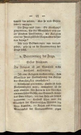 2. Beantwortung der Frage.