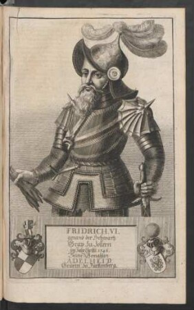 Fridrich. IV. genand der Schwartz Grav zu Zollern im Jahr Christi 1346. Seine Gemahlin Adelheid Grävin zu Fürstenberg