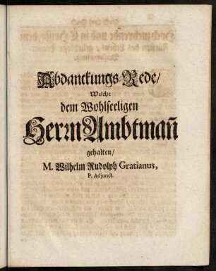 39-48, Abdanckungs-Rede.