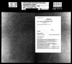 Die Verlassenschaft [Nachlass] des Residenten von Saul zu Madrid