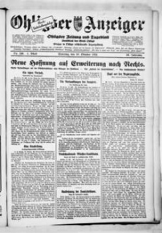 Ohligser Anzeiger : Ohligser Zeitung und Tageblatt ; einzige in Ohligs erscheinende Tageszeitung